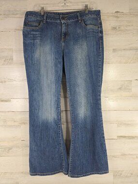 Y2K Vintage Calvin Klein Flare Jeans Women's Size 32 / 14 Blue Medium Wash Denim